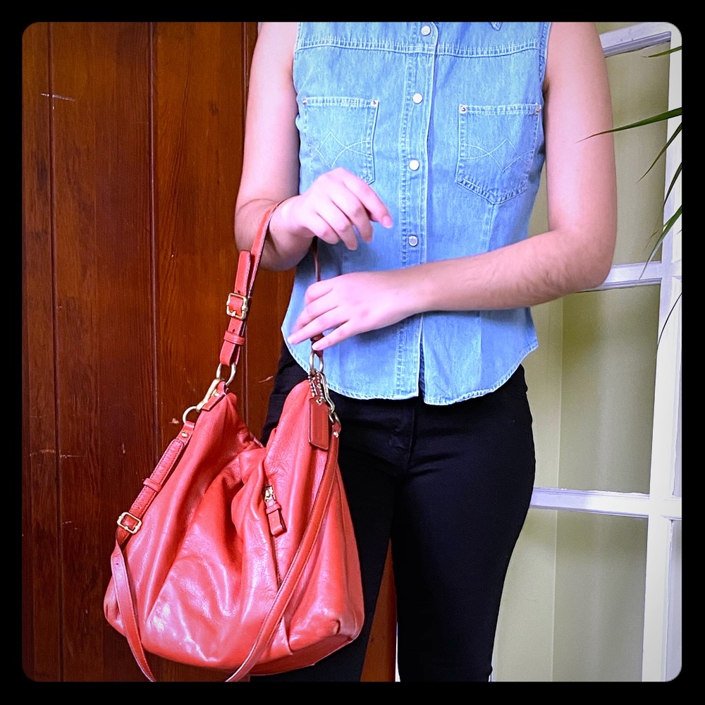 Coach leather shoulder bag - Picture 4 of 5